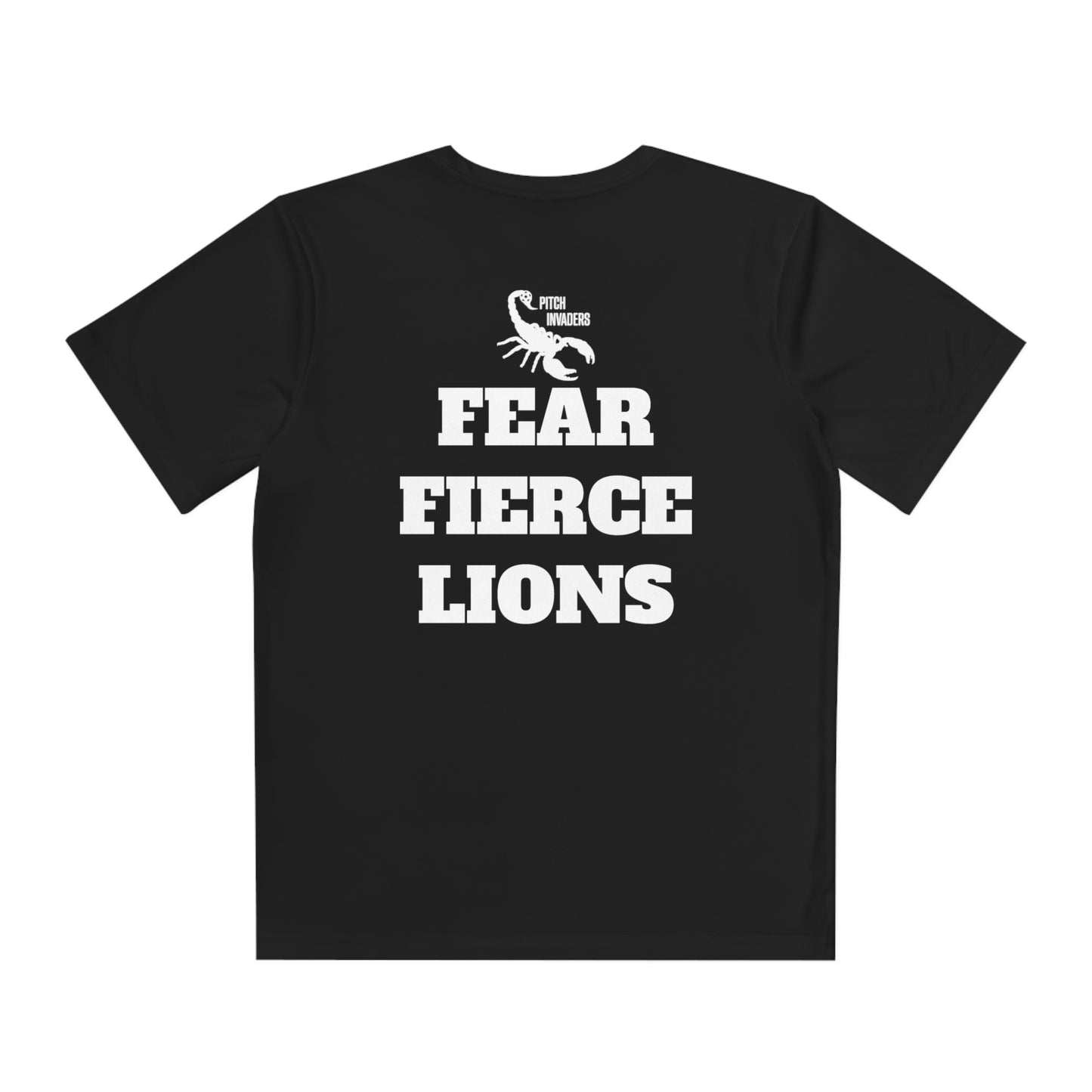 FEAR FIERCE LIONS Youth Athletic T-Shirt (Unisex)