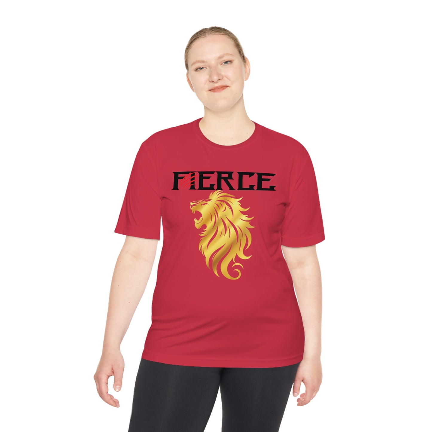 FIERCE GOLD LION Athletic T-Shirt (Unisex)
