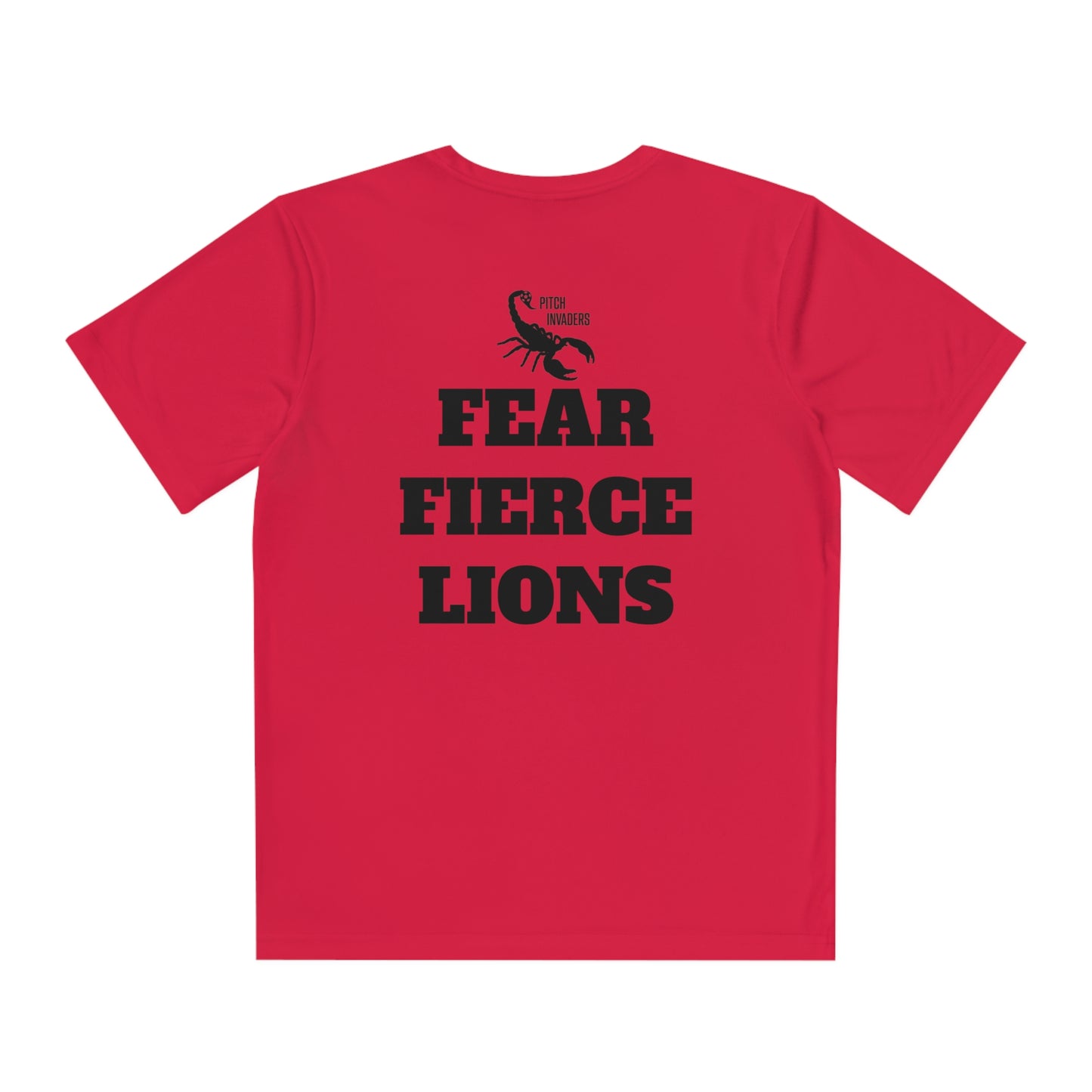 FEAR FIERCE LIONS Youth Athletic T-Shirt (Unisex)