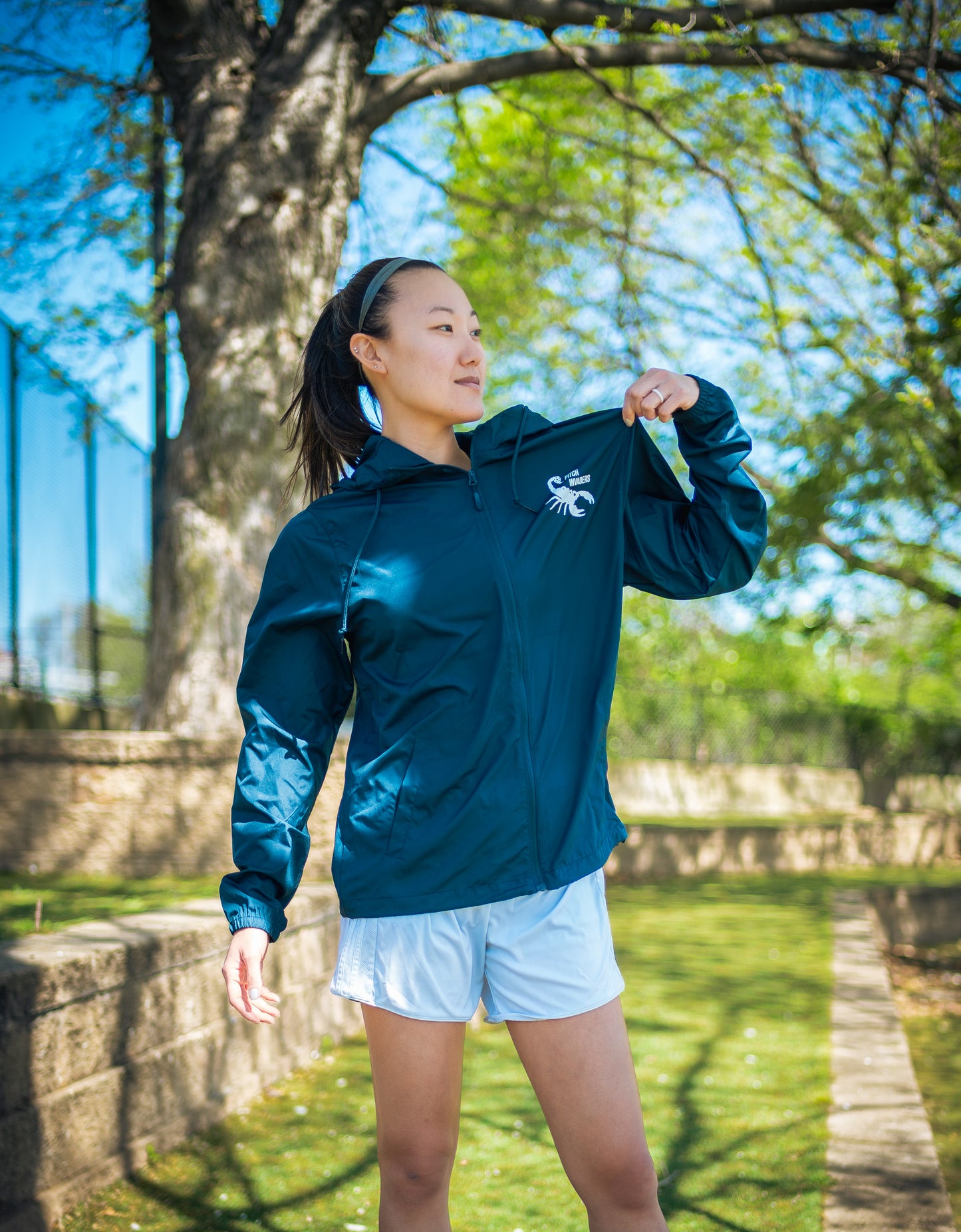 White Logo Windbreaker (Unisex)