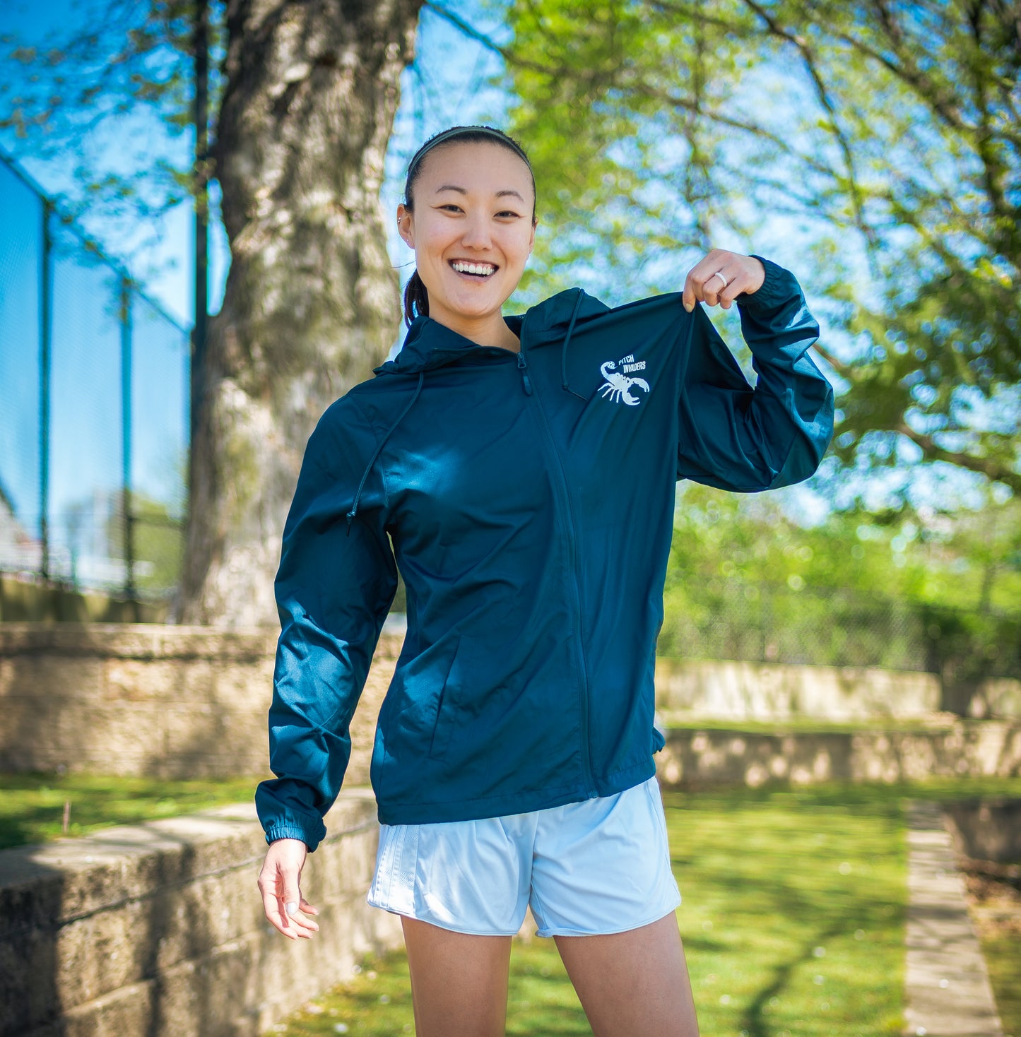 White Logo Windbreaker (Unisex)