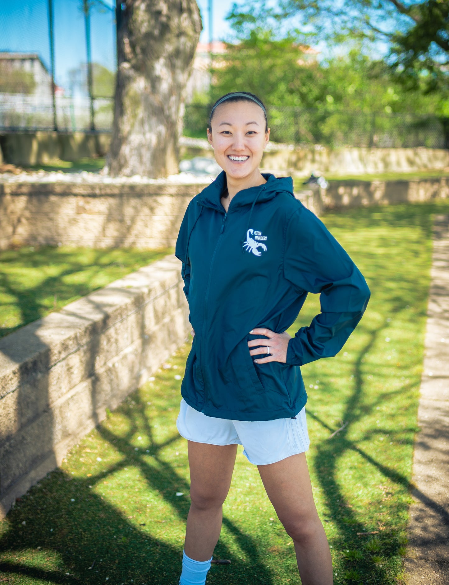White Logo Windbreaker (Unisex)
