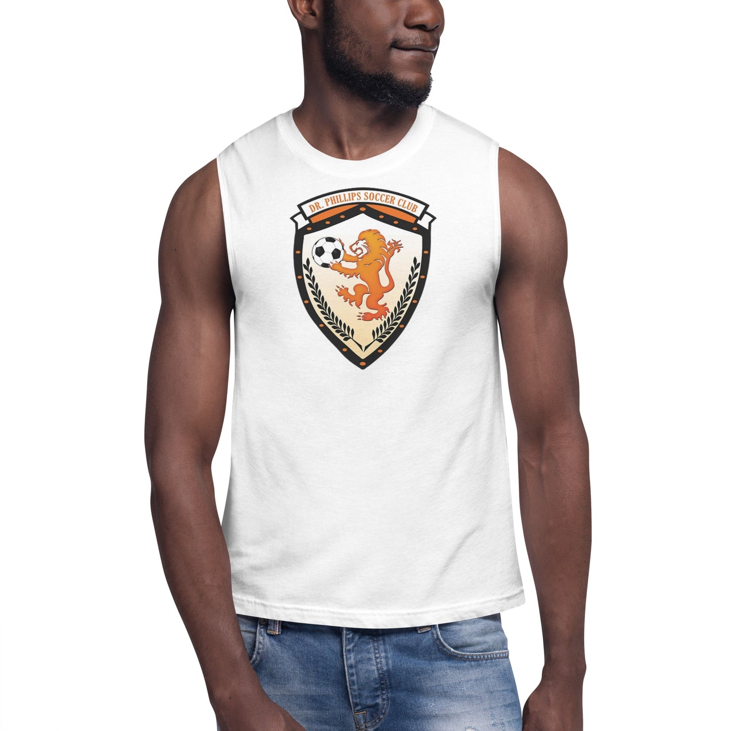 Dr. Phillips Large Logo White Tank Top (Unisex)