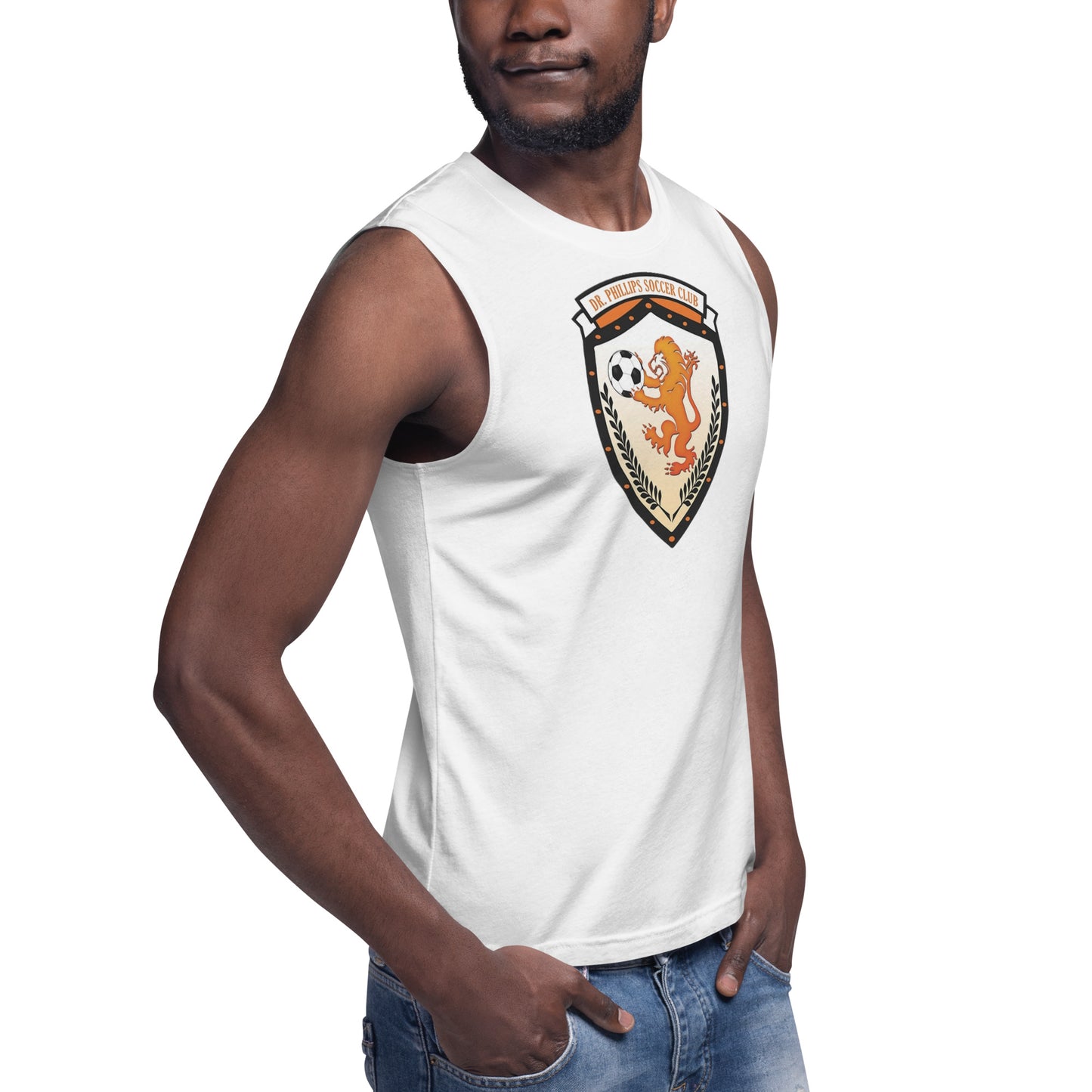 Dr. Phillips Large Logo White Tank Top (Unisex)