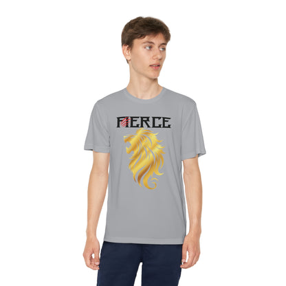 FIERCE GOLD LION Youth Athletic T-Shirt (Unisex)