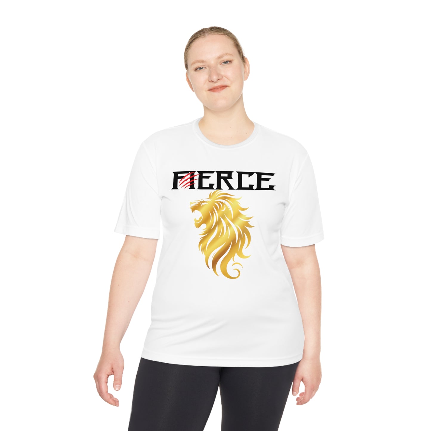 FIERCE GOLD LION Athletic T-Shirt (Unisex)