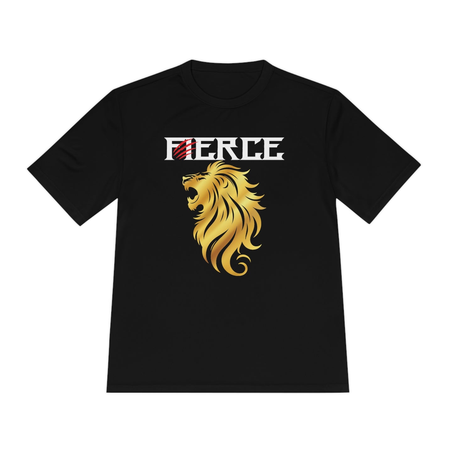 FIERCE GOLD LION Athletic T-Shirt (Unisex)