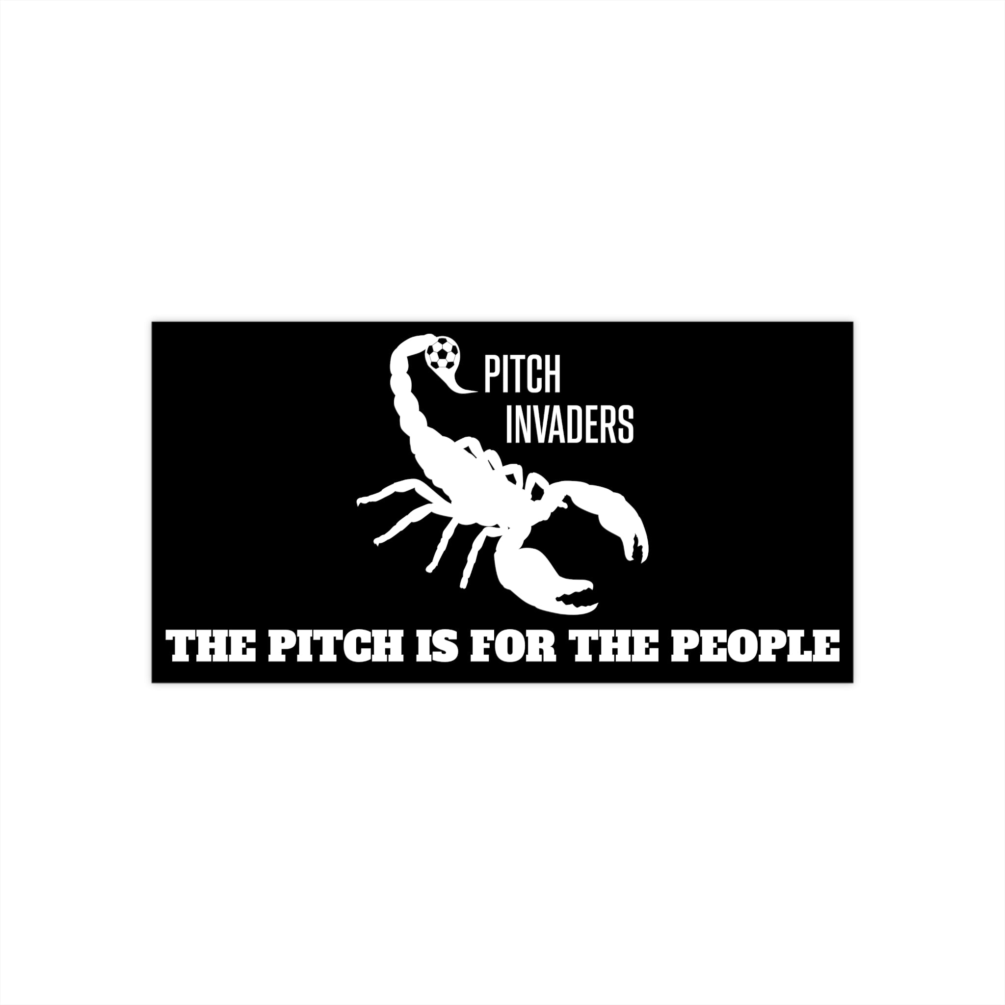 Black Bumper Sticker – Pitch Invaders Shop