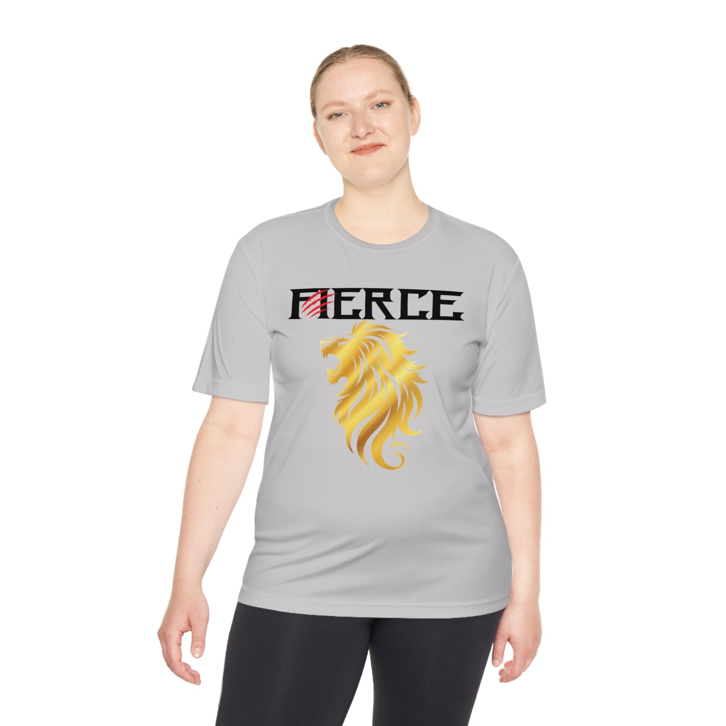 FIERCE GOLD LION Athletic T-Shirt (Unisex)
