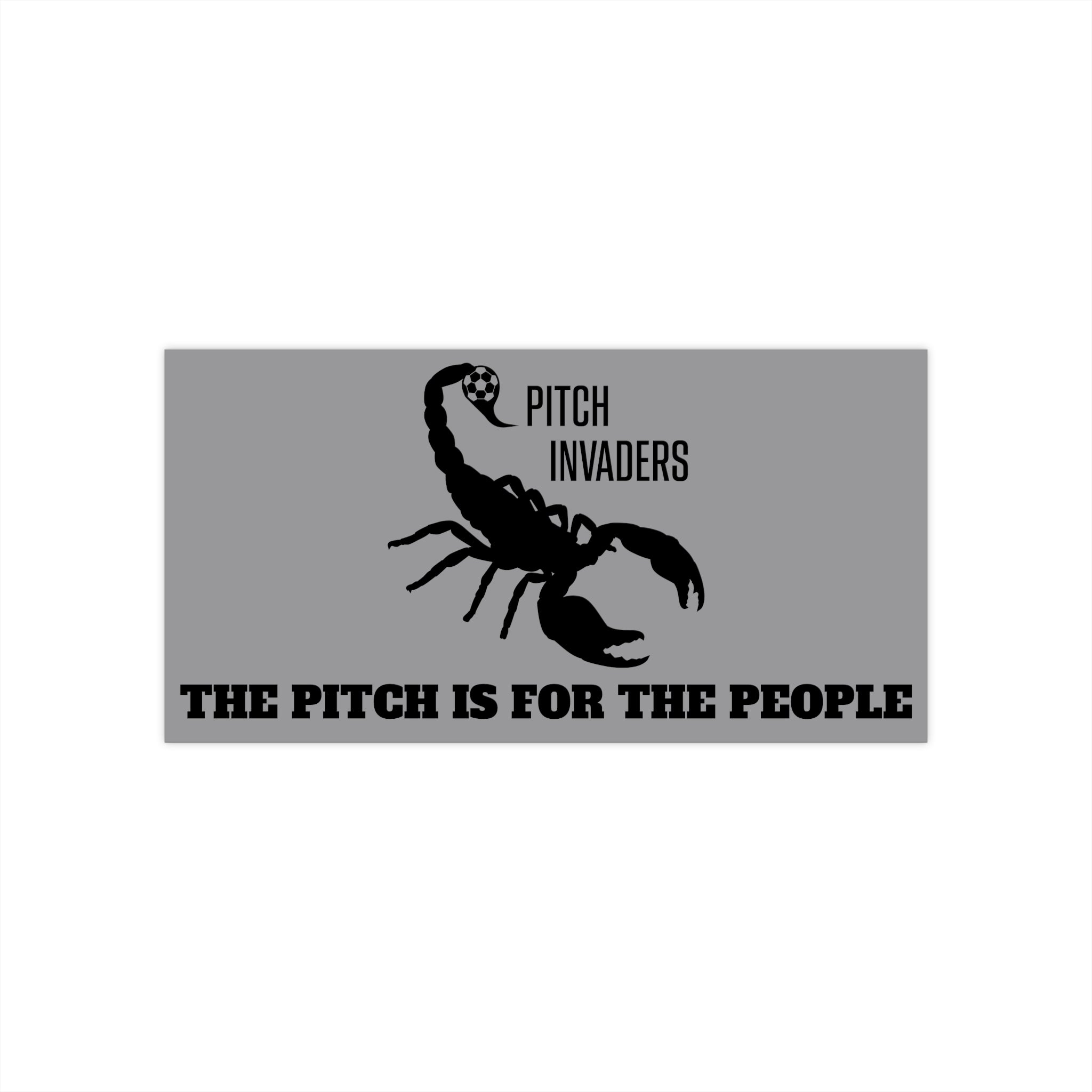 Grey Bumper Sticker – Pitch Invaders Shop