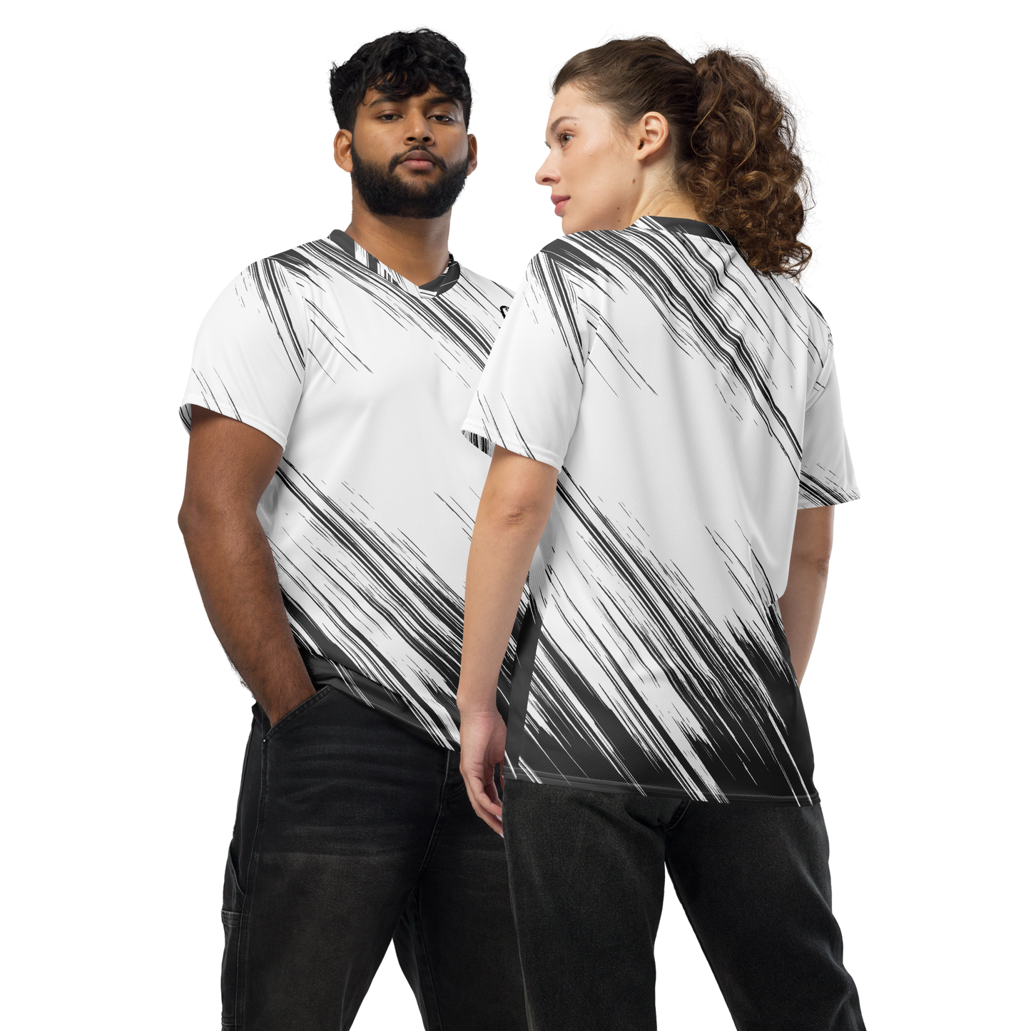 Pitch Invaders World Class Grey and White Jersey (Unisex)