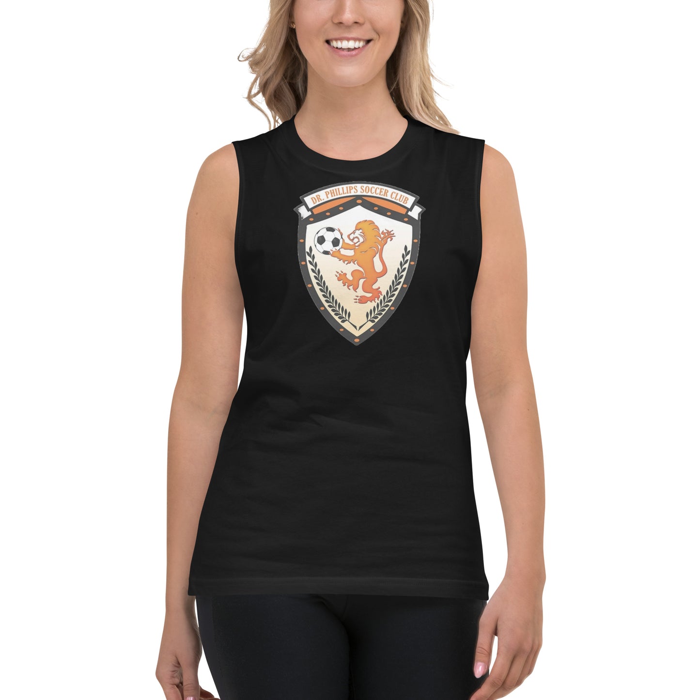 Dr. Phillips Large Logo Black Tank Top (Unisex)