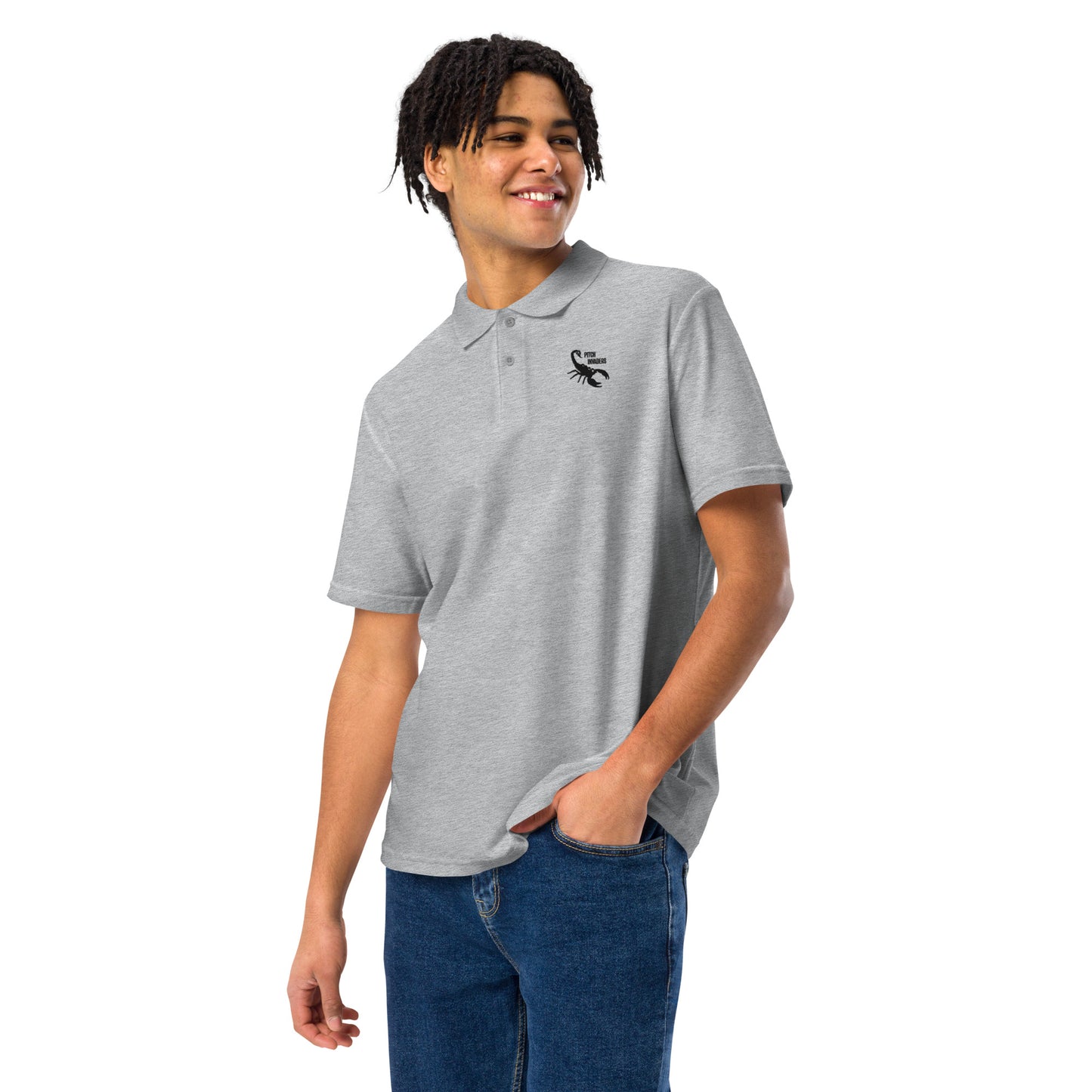 White or Grey Casual Polo Shirt (Unisex)