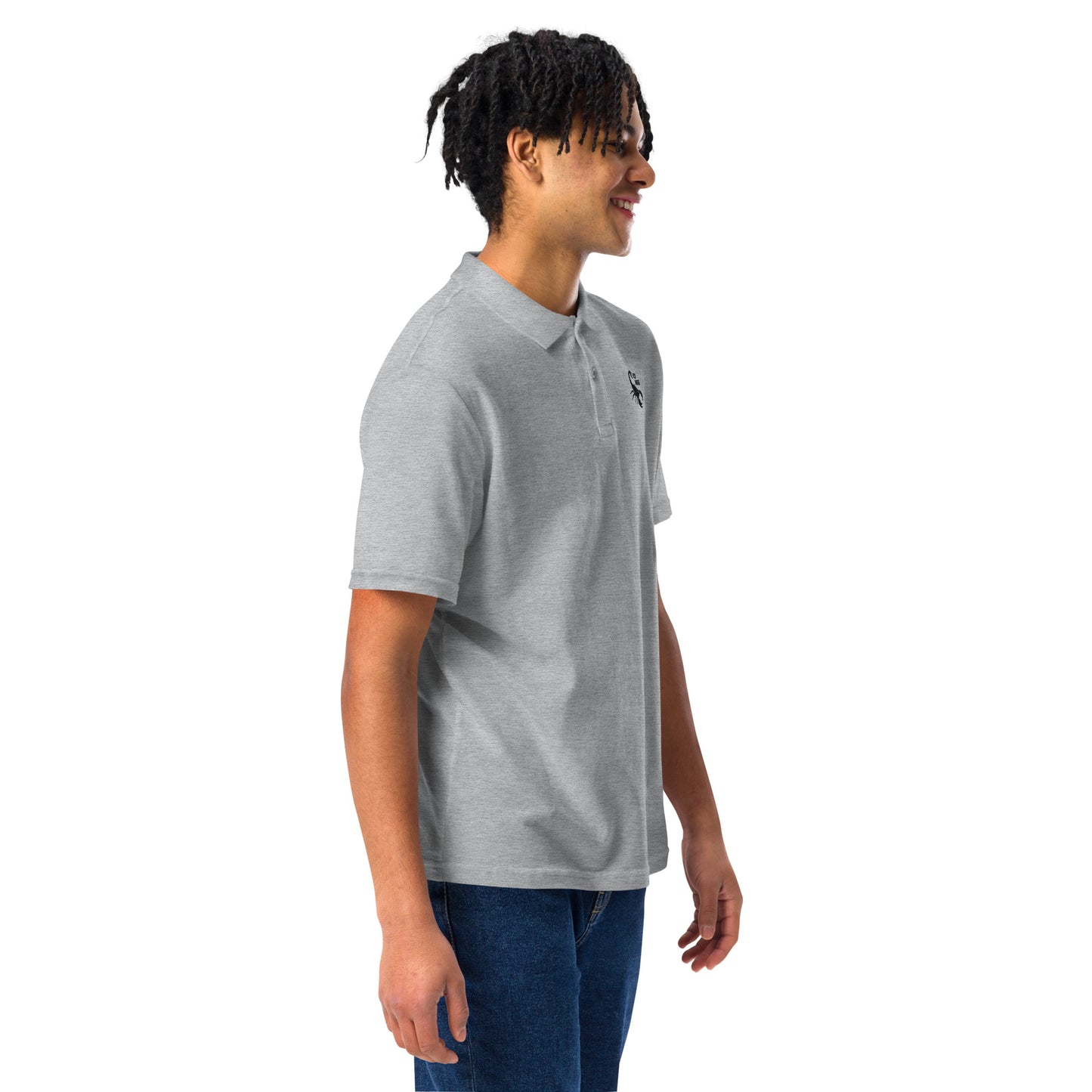 White or Grey Casual Polo Shirt (Unisex)